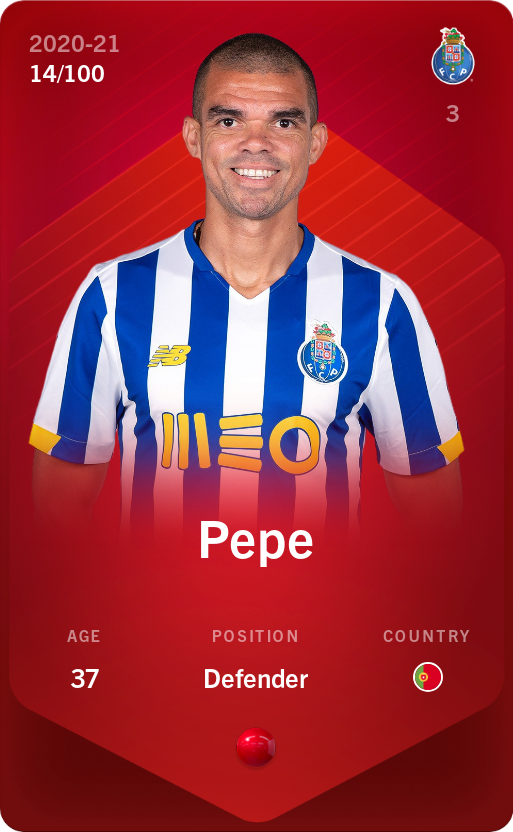 Sorare - Sorare Official - Pepe 2020-21 • Rare 14/100 - NFT # 75977451570028071126516311846476737288417810712633853986965028351195778044241