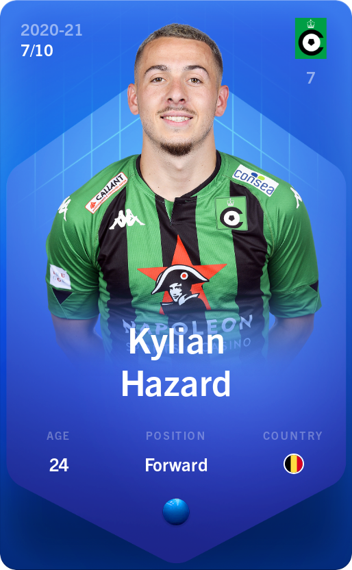 Sorare - Sorare Official - Kylian Hazard 2020-21 • Super Rare 7/10 - NFT # 81755247036807751902762080731345189586644930982944957955055529830355127791775