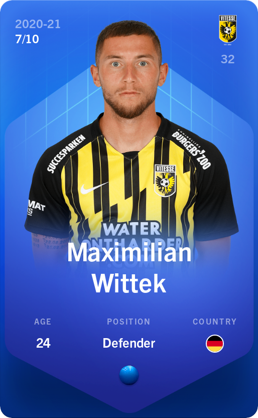 Sorare - Sorare Official - Maximilian Wittek 2020-21 • Super Rare 7/10 - NFT # 34211485406762390094161317986397342431497839844458699349048752586871626384408