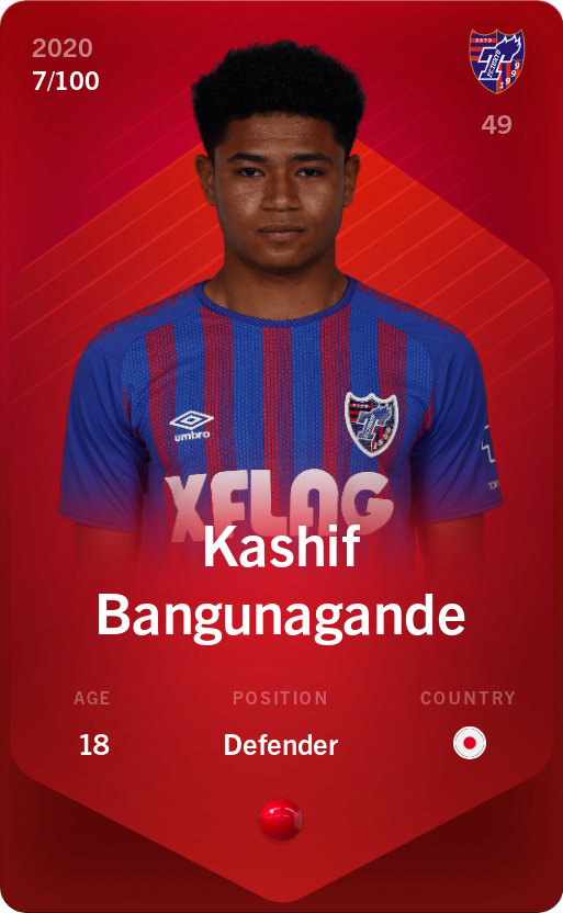 Sorare - Sorare Official - Kashif Bangunagande 2020-21 • Rare 7/100 - NFT # 97486889527748474864505605298521738968784848775159745940669720820225481363248