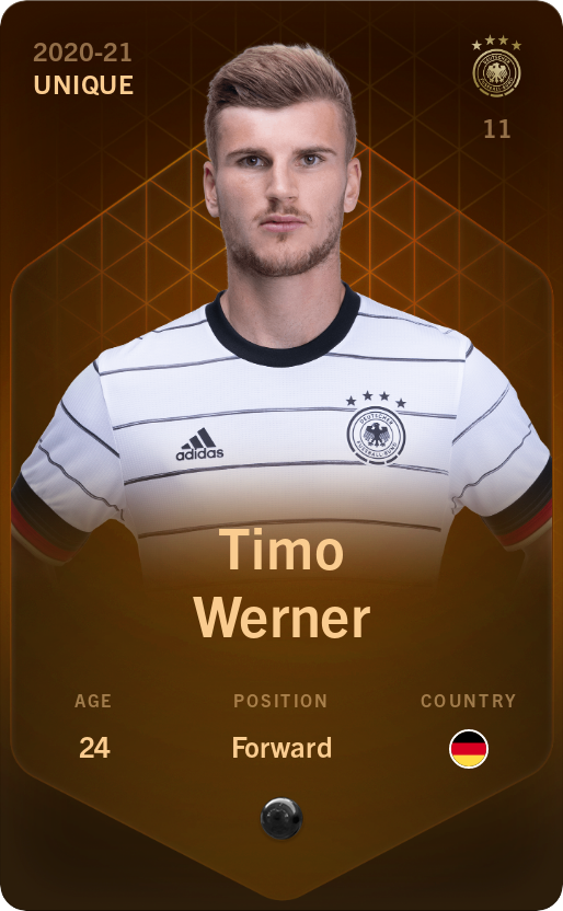 Sorare - Sorare Official - Timo Werner 2020-21 • Unique - NFT # 35603524366919551312456398683413971336229883192051717317485878441814904024747