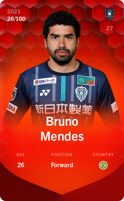 Sorare - Sorare Official - Bruno Mendes 2021-22 • Rare 26/100 - NFT # 88205545494693825321914787681730552485542929486594433730489555011918649357508
