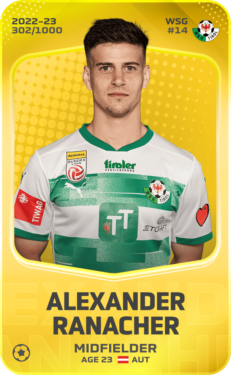 Alexander Ranacher 2022-23 • Limited 302/1000