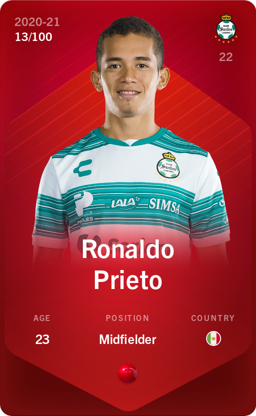 Sorare - Sorare Official - Ronaldo Prieto 2020-21 • Rare 13/100 - NFT # 51678810746265355702922656970922517576855944280022453997944183039877915775472