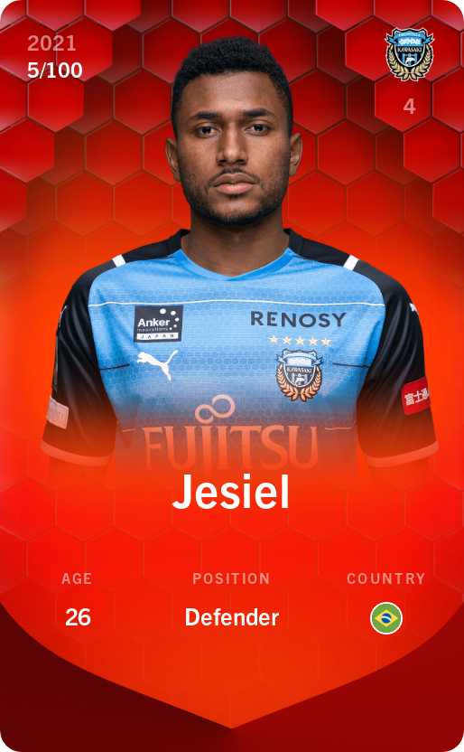 Sorare - Sorare Official - Jesiel 2021-22 • Rare 5/100 - NFT # 91225100869369261600420139957955581528934534956042741504293976819879198441875