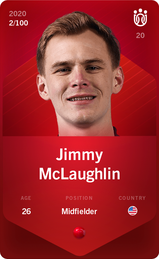 Sorare - Sorare Official - Jimmy McLaughlin 2020-21 • Rare 2/100 - NFT # 53712976082016427961844394207132437706504921539298204334016632415743636006113