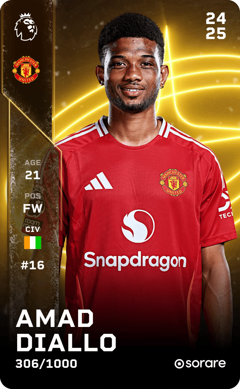 Amad Diallo 2024-25 • Limited 306/1000