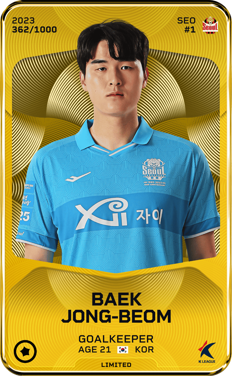 Baek Jong-Beom 2023-24 • Limited 362/1000