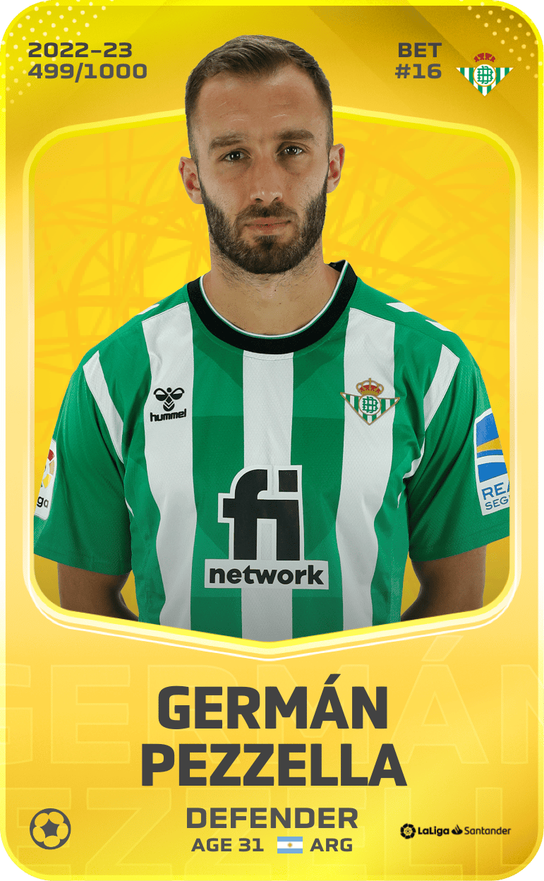 Germán Pezzella 2022-23 • Limited 499/1000