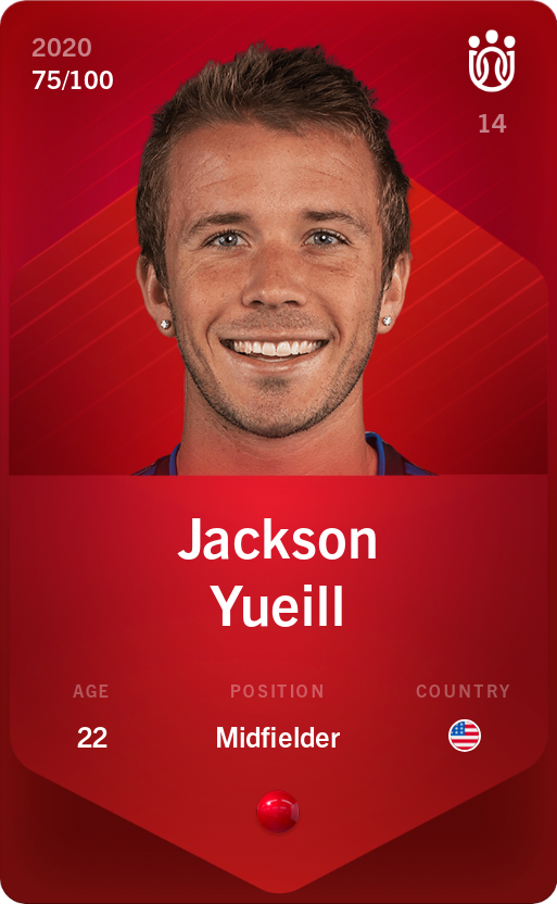 Sorare - Sorare Official - Jackson Yueill 2020-21 • Rare 75/100 - NFT # 101091044778658404734519535624377527039383686958584471603982313423770063492656
