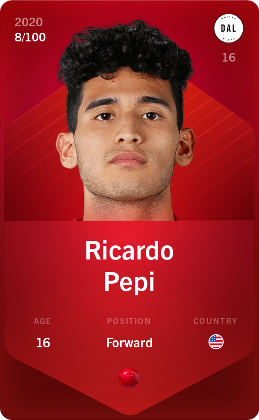 Sorare - Sorare Official - Ricardo Pepi 2020-21 • Rare 8/100 - NFT # 70266073106855360543189047672229331262906612442164472115097660971494535876916