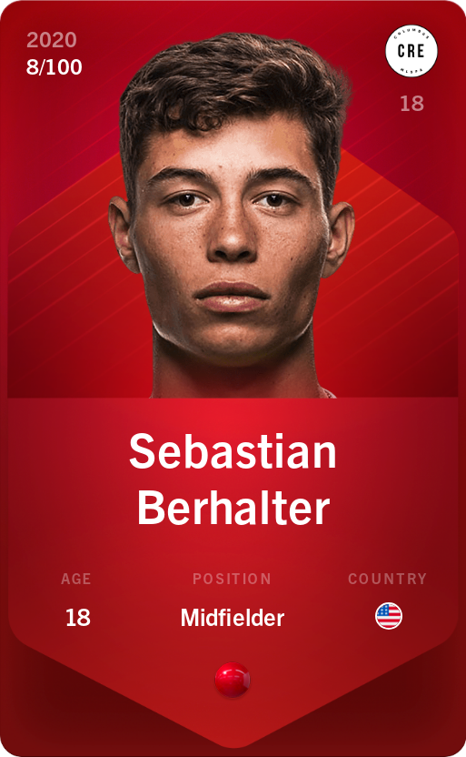 Sorare - Sorare Official - Sebastian Berhalter 2020-21 • Rare 8/100 - NFT # 25083554566696903791414780574426471725655641520041835259196403096579995044487