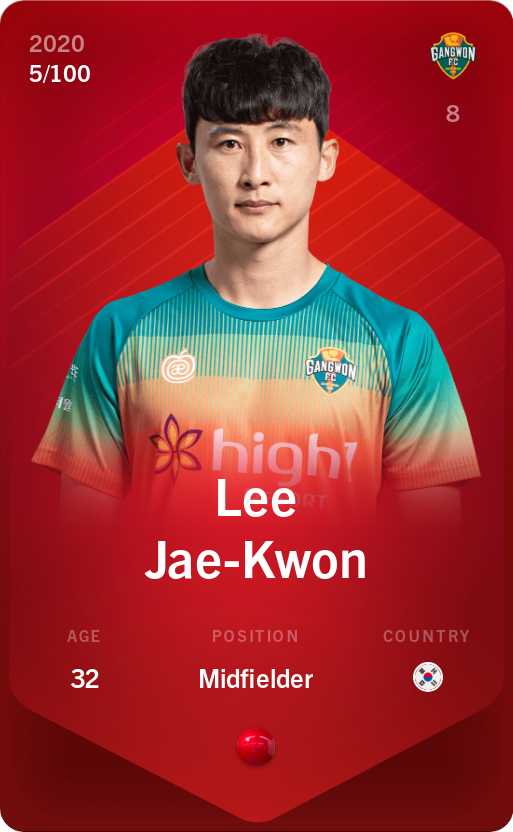 Sorare - Sorare Official - Lee Jae-Kwon 2020-21 • Rare 5/100 - NFT # 9548372840532487769272281161608821790208835230033392561969886220831547427955
