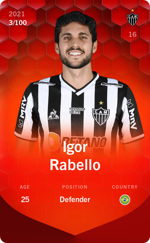 Sorare - Sorare Official - Igor Rabello 2021-22 • Rare 3/100 - NFT # 81851939785171691427338577626150807970734396870556992227750126333405577288259
