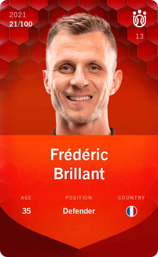 Sorare - Sorare Official - Frédéric Brillant 2021-22 • Rare 21/100 - NFT # 84239397842548455432097140099998420147660893460689358822175453667710095964545