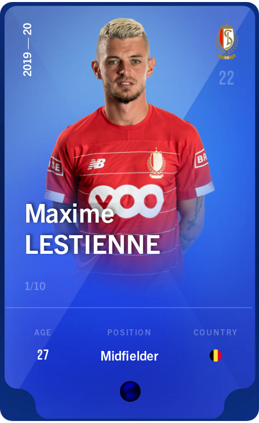 Sorare - Sorare Official - Maxime Lestienne 2019-20 • Super Rare 1/10 - NFT # 104993760670889659305465379211658881064770510138840694503206464772734183289637