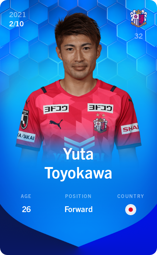Sorare - Sorare Official - Yuta Toyokawa 2021-22 • Super Rare 2/10 - NFT # 100099254596254169424609408678010220705311749728820244371101806981429095022374