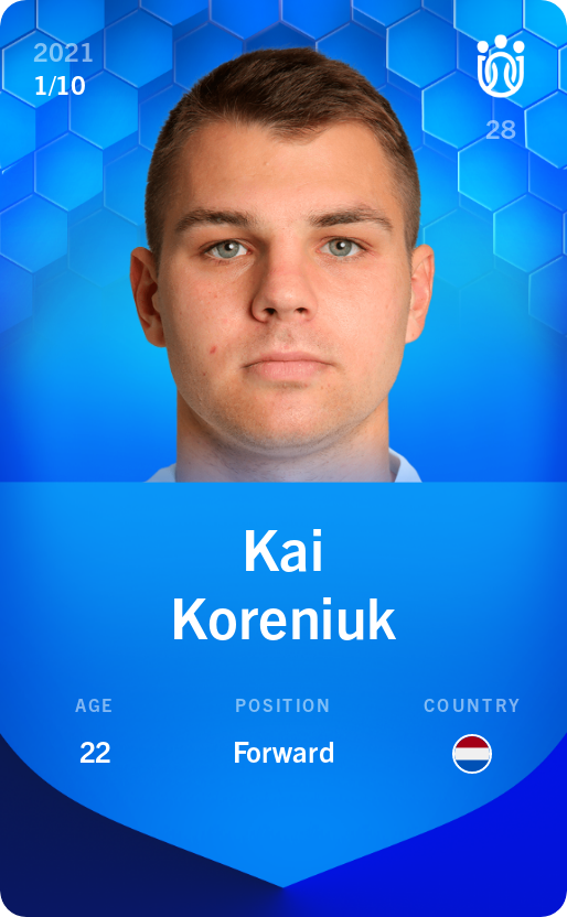 Sorare - Sorare Official - Kai Koreniuk 2021-22 • Super Rare 1/10 - NFT # 67692957188181500894518799579696979143923438848792723495475916142381695543754