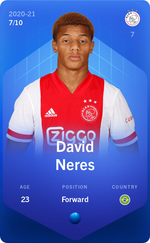 Sorare - Sorare Official - David Neres 2020-21 • Super Rare 7/10 - NFT # 21071711962060183680571934464120141545711066552538907645430408267474789780785