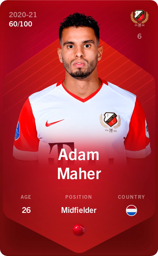 Sorare - Sorare Official - Adam Maher 2020-21 • Rare 60/100 - NFT # 11473223470088937967995006938706016499376695432397517231664729037667658620921