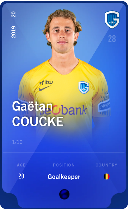 Sorare - Sorare Official - Gaëtan Coucke 2019-20 • Super Rare 1/10 - NFT # 103938391966684650666536971537140905837763539580115104131444468445931888064324