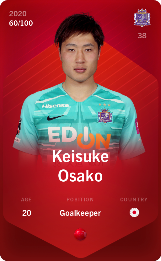 Sorare - Sorare Official - Keisuke Osako 2020-21 • Rare 60/100 - NFT # 45094317867625334834840278817264508388201459233817429000663310017299382804382