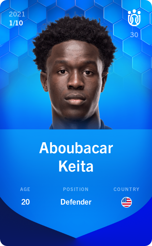 Sorare - Sorare Official - Aboubacar Keita 2021-22 • Super Rare 1/10 - NFT # 26462097564258173564814975624905186172011921447187172295326856847681827365573