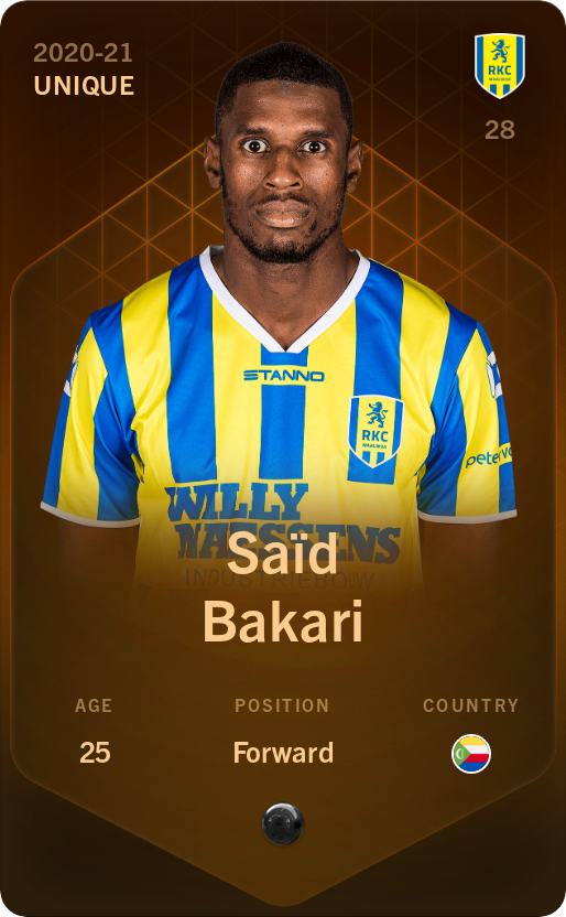 Sorare - Sorare Official - Saïd Bakari 2020-21 • Unique - NFT # 109912592161261962626931366802737049955263646159954592131942370021003977737147
