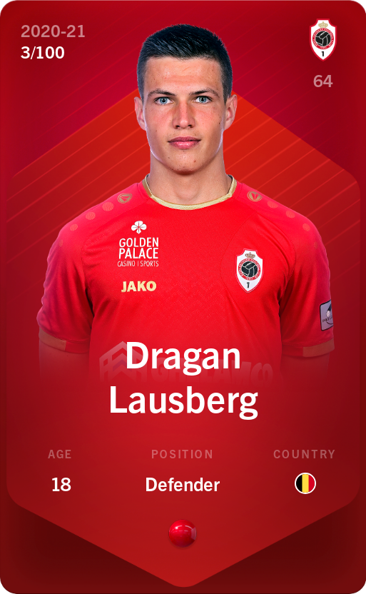 Sorare - Sorare Official - Dragan Lausberg 2020-21 • Rare 3/100 - NFT # 66066353164237147792143945140217087312037725353363066091473098935295710511705