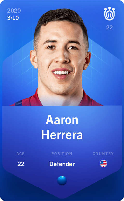 Sorare - Sorare Official - Aaron Herrera 2020-21 • Super Rare 3/10 - NFT # 43925097226573265883781911934498920011506245440939375303112401893949875188537