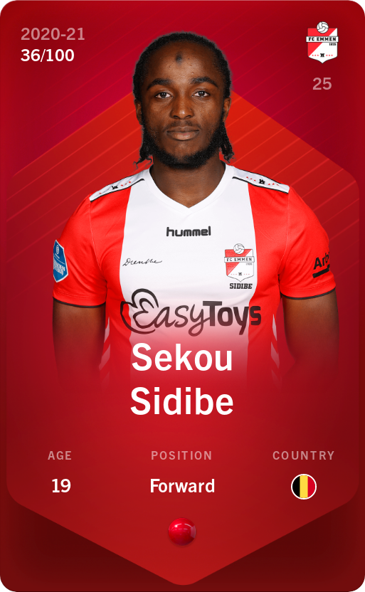Sorare - Sorare Official - Sekou Sidibe 2020-21 • Rare 36/100 - NFT # 89681597961860286028154590157262532640006285135369633514112539476870836480479