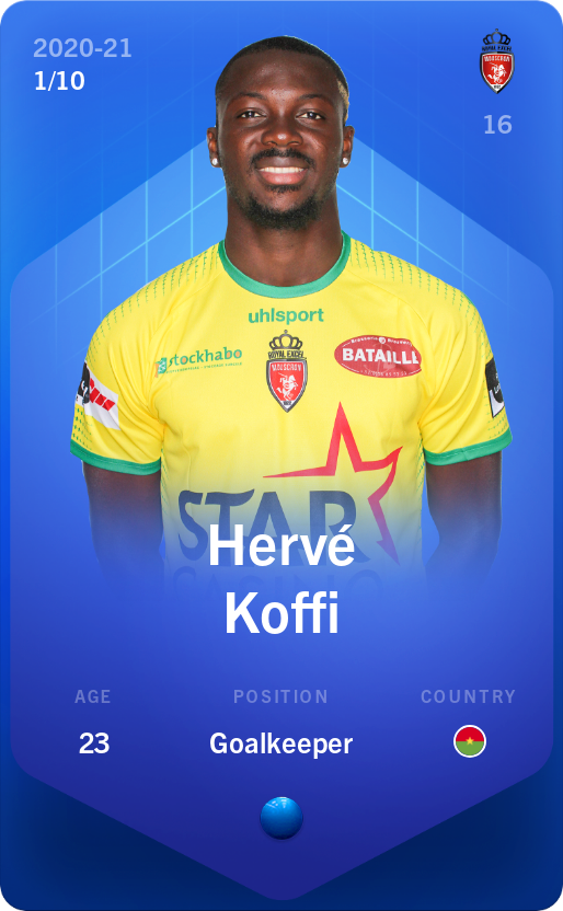 Sorare - Sorare Official - Hervé Koffi 2020-21 • Super Rare 1/10 - NFT # 75195388626383354147717338455881549632075063355738317910821473078005406688799