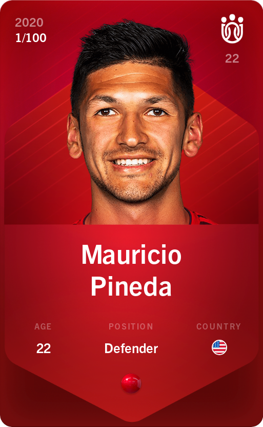 Sorare - Sorare Official - Mauricio Pineda 2020-21 • Rare 1/100 - NFT # 10249290915320171560459910356622599491952027164668804787584155436047577768335