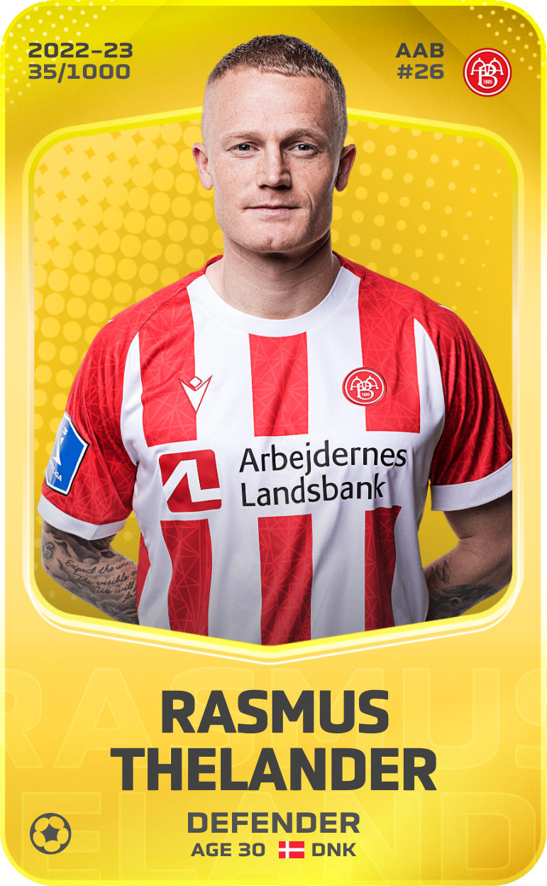 Sorare - Sorare Official - Rasmus Thelander 2022-23 • Limited 35/1000 - NFT # 1671094053294848455508736937845918671238215204759007635461842173926714884182