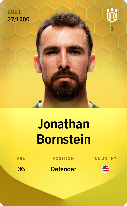 Sorare - Sorare Official - Jonathan Bornstein 2021-22 • Limited 27/1000 - NFT # 14416317323648633218181363327793419335681922694286133301617497502488248919140