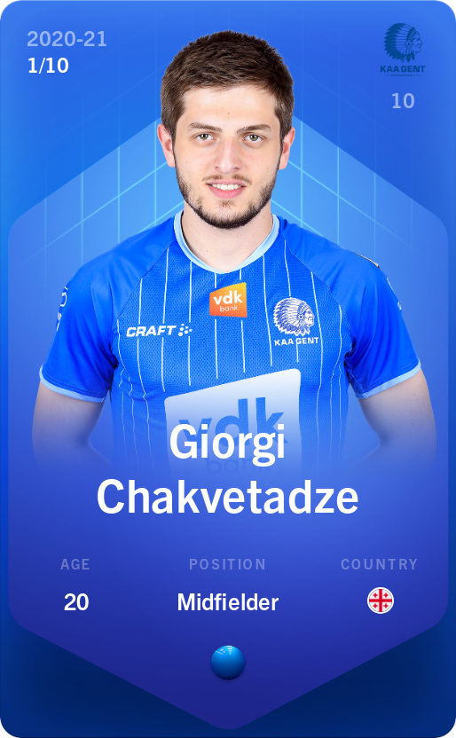 Sorare - Sorare Official - Giorgi Chakvetadze 2020-21 • Super Rare 1/10 - NFT # 1362084077766649716498707742915843765521591345888404683127824778282393385079