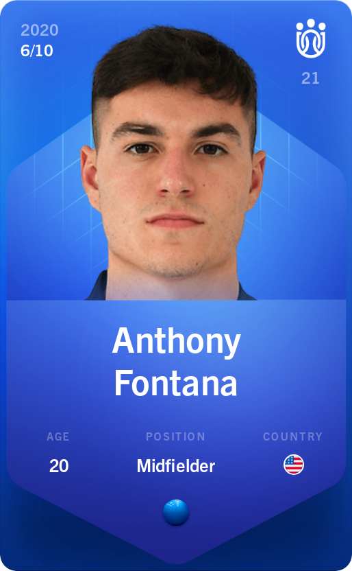 Sorare - Sorare Official - Anthony Fontana 2020-21 • Super Rare 6/10 - NFT # 17959954471455131060409106104611172692702721241436412964015768226217144633934