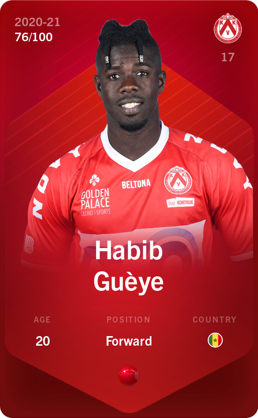 Sorare - Sorare Official - Habib Guèye 2020-21 • Rare 76/100 - NFT # 91604671919819659343277977530515744343857081984014985643200658959295668321959