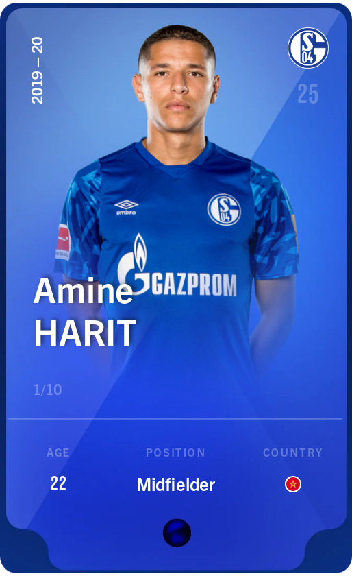 Sorare - Sorare Official - Amine Harit 2019-20 • Super Rare 1/10 - NFT # 70043562598231229838245710103089005167847893682910333637278359867478397489880