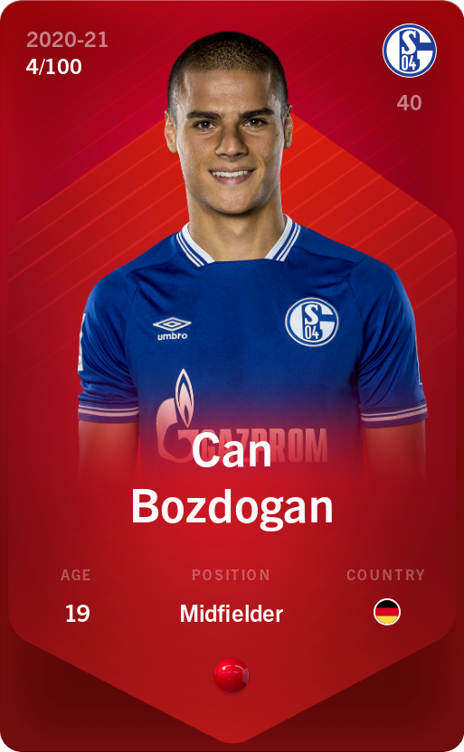 Sorare - Sorare Official - Can Bozdogan 2020-21 • Rare 4/100 - NFT # 13290918202980764625283120540421918261408633947863227596736071931186284638091