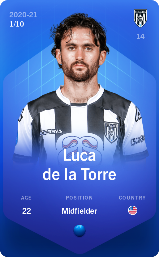 Sorare - Sorare Official - Luca de la Torre 2020-21 • Super Rare 1/10 - NFT # 169993978452815592480776700333256082419491355425407372103182156005434995211