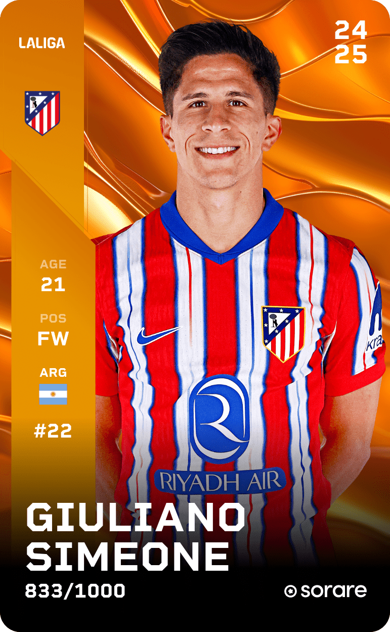 Giuliano Simeone 2024-25 • Limited 833/1000