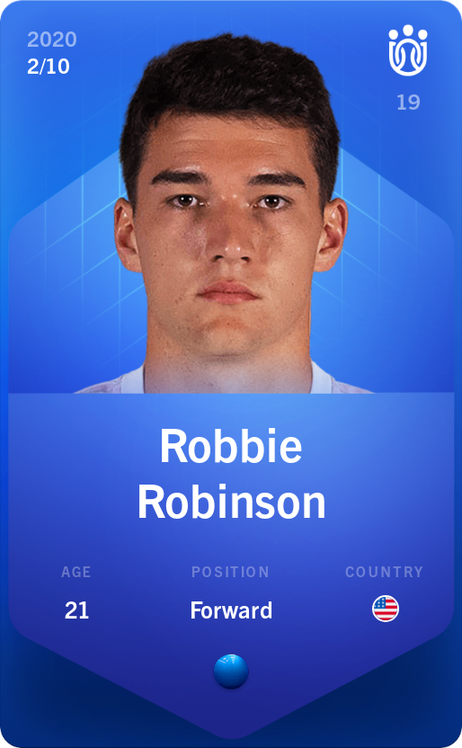 Sorare - Sorare Official - Robbie Robinson 2020-21 • Super Rare 2/10 - NFT # 105537285938567658755282210545058514188275212350896265536736368866662201938652