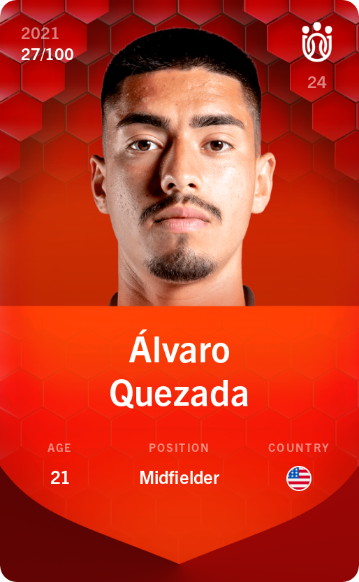 Sorare - Sorare Official - Álvaro Quezada 2021-22 • Rare 27/100 - NFT # 5618626021260364547466687727794304576560004098569676686186737089840343278351