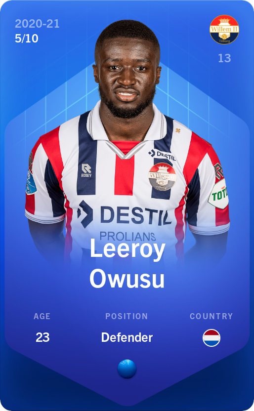 Sorare - Sorare Official - Leeroy Owusu 2020-21 • Super Rare 5/10 - NFT # 75238072993762470646979770556499798035963523910680116926595039361938567827700
