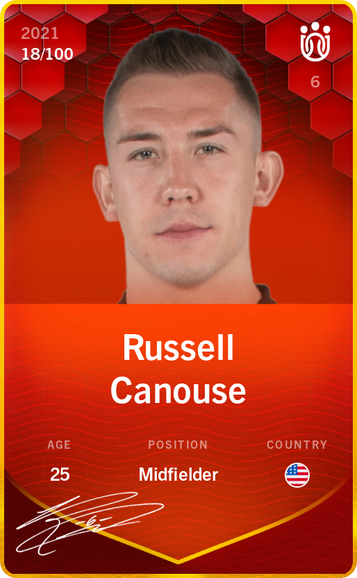 Sorare - Sorare Official - Russell Canouse 2021-22 • Rare 18/100 - NFT # 114389406015084446634412596074770658679301610264637407044570897365648034941072