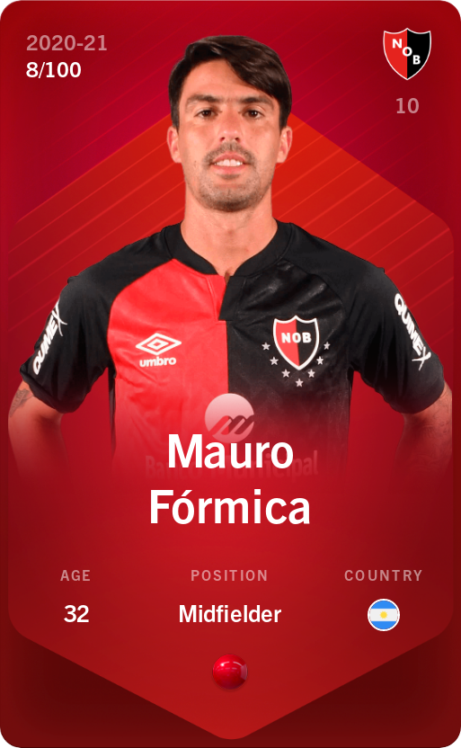 Sorare - Sorare Official - Mauro Fórmica 2020-21 • Rare 8/100 - NFT # 60869220524923577383083132541612070771671064183492888526343213684509257317045