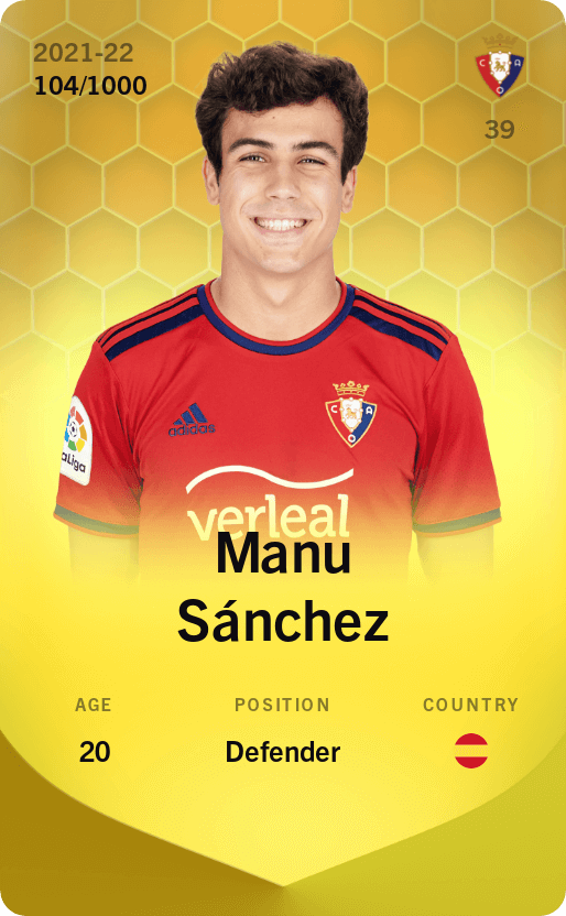 Manu Sánchez 2021-22 • Limited 104/1000