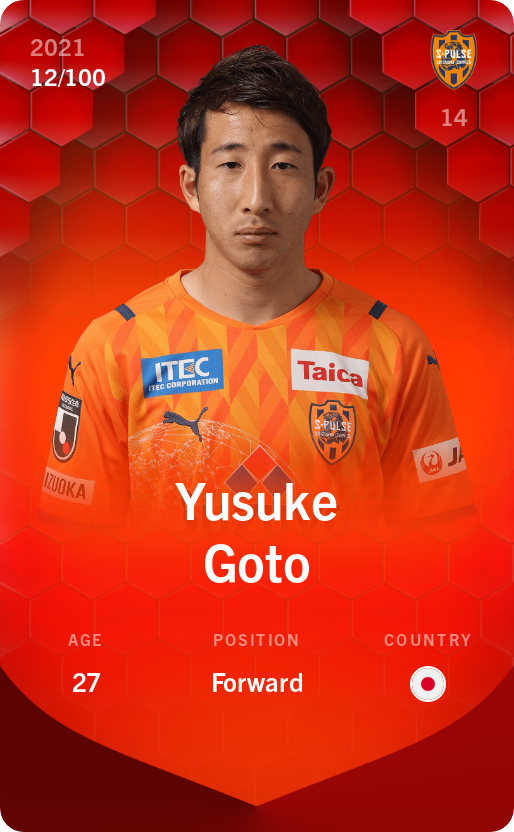 Sorare - Sorare Official - Yusuke Goto 2021-22 • Rare 12/100 - NFT # 93611336148551863534619902692647693617027222419127776601055274255249495078233