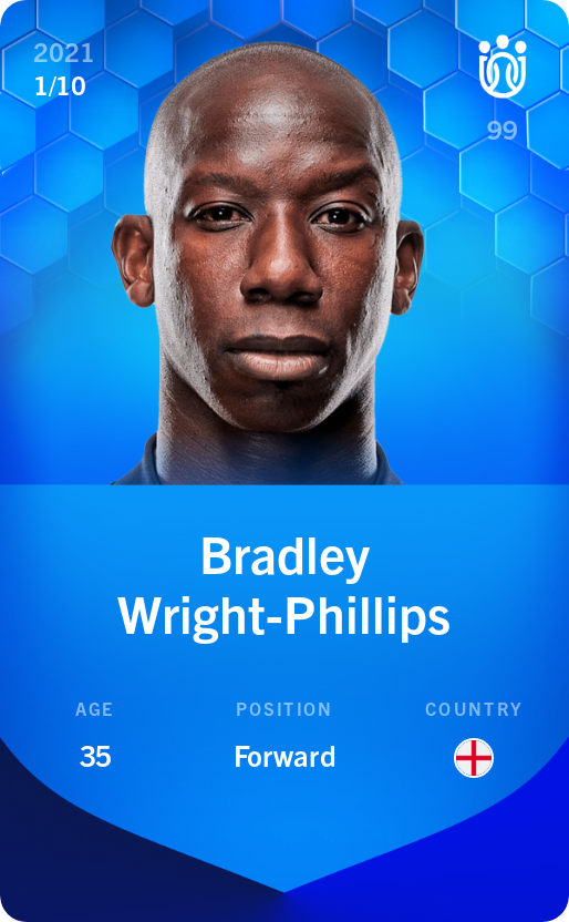 Sorare - Sorare Official - Bradley Wright-Phillips 2021-22 • Super Rare 1/10 - NFT # 11232896899658608958829014457822651241200474876195307195716348497180592409240